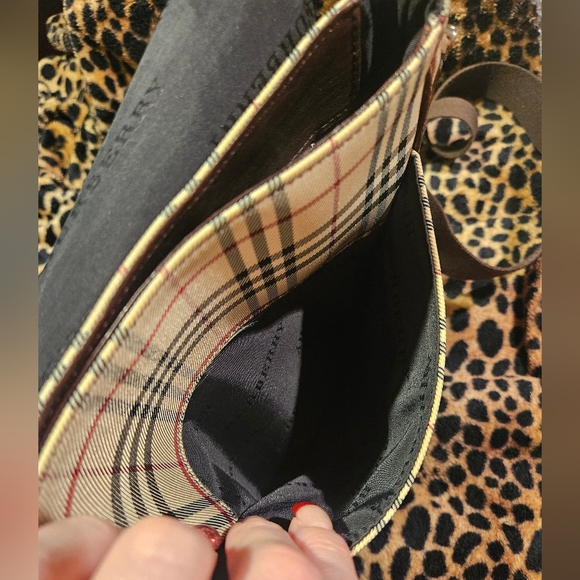 BURBERRY EUC Brown House Check Canvas Crossbody Bag Multiple colors/Beige - Picture 11 of 11